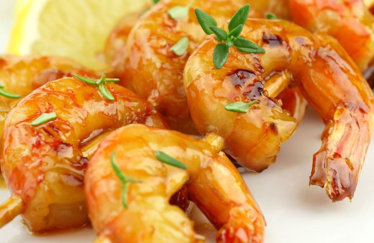 Gamberi cucinati visti da vicino