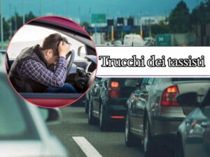 coda in autostrada e uomo disperato in auto