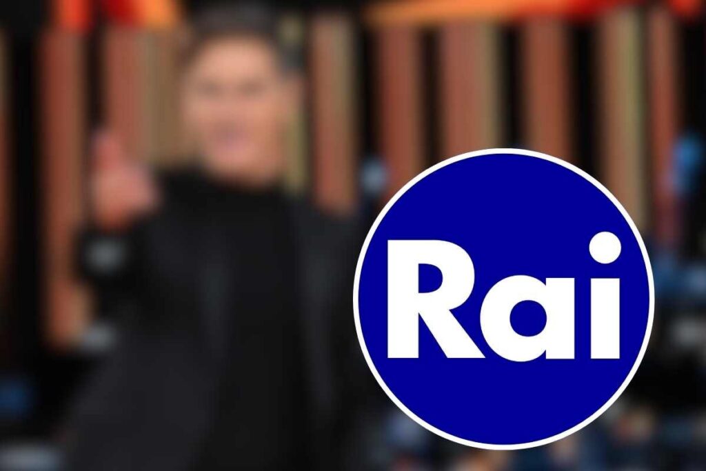 logo rai e immagine sfocata da sfondo