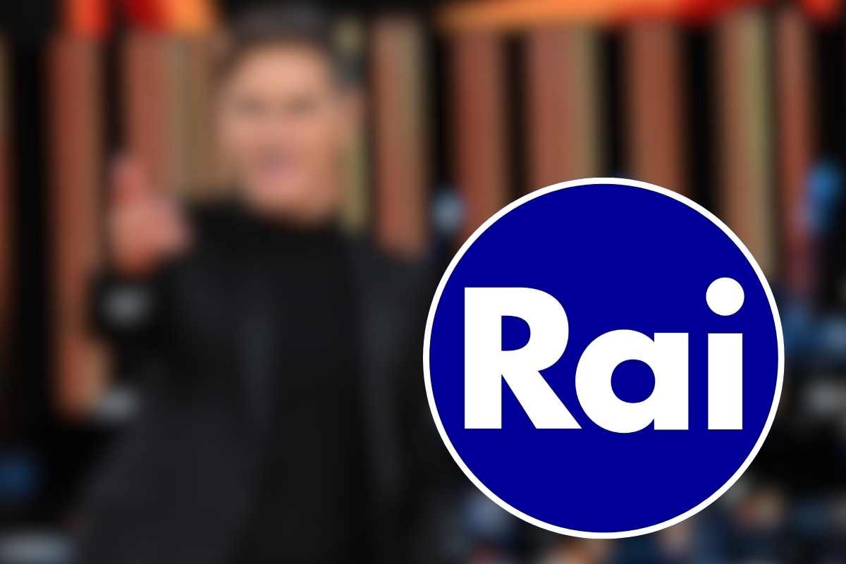 logo rai e immagine sfocata da sfondo