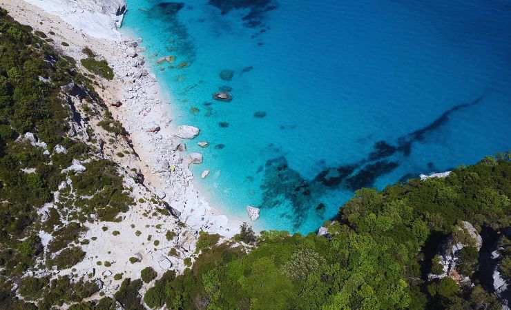spiaggia dall'alto